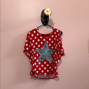 Red Polka Dot Justice Shirt